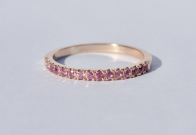 9ct Rose Gold Half Eternity Rings