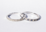 9ct White Gold Half Eternity Ring