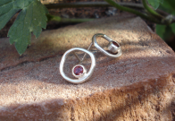 Silver Circle Earstuds